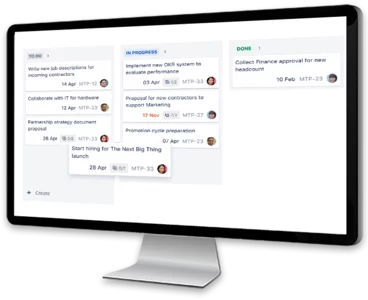 Bildschirm-Screen Boards von Jira Work Management